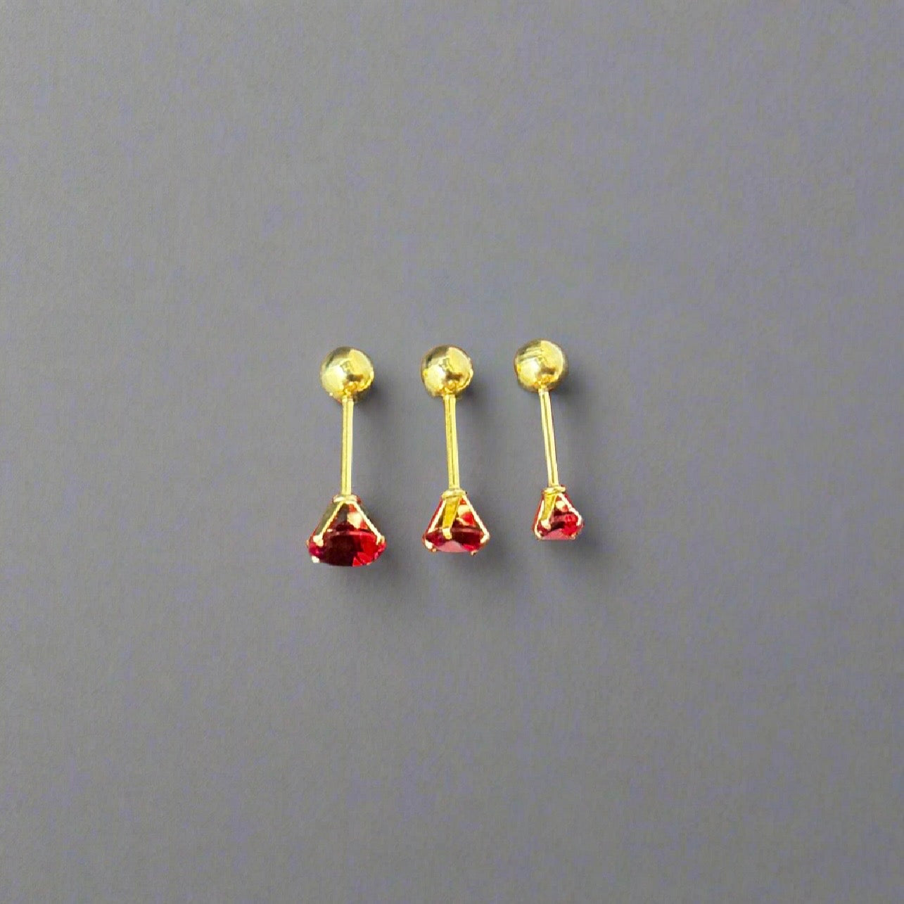 Petite Red Screwbacks