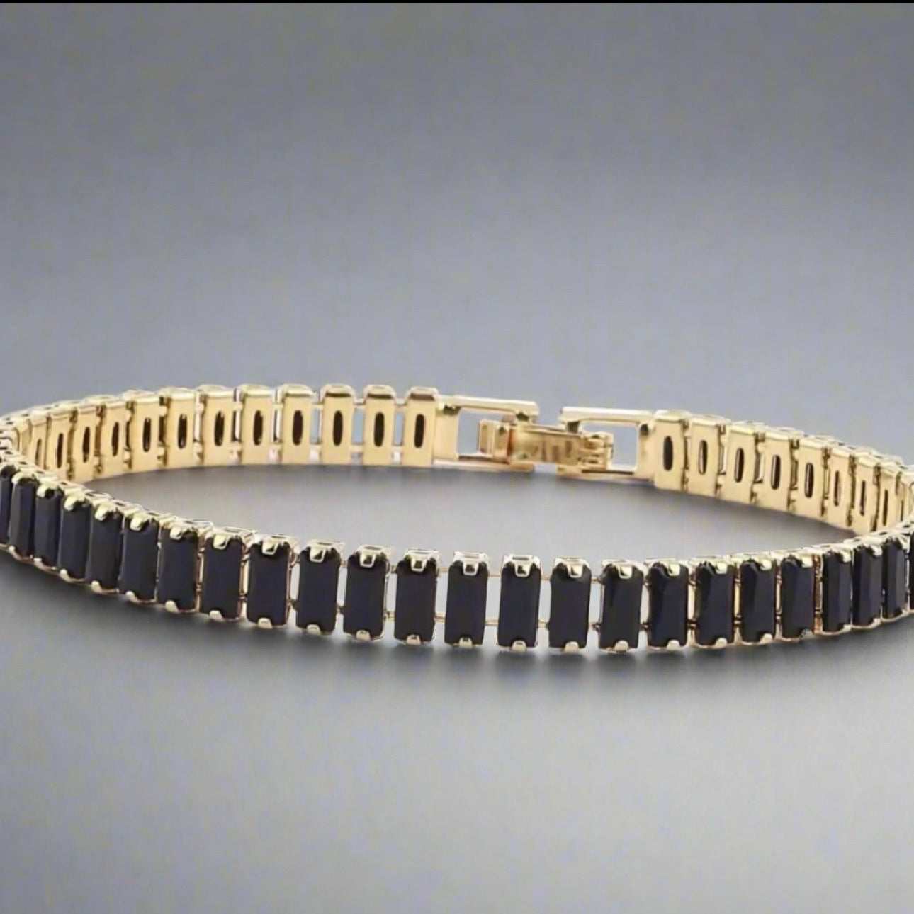 Tennis Bracelets (Black/Blue)