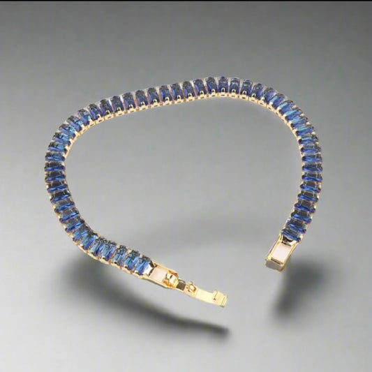 Tennis Bracelets (Black/Blue)